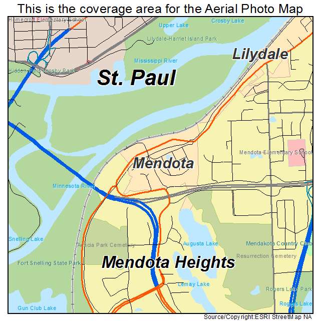 Mendota, MN location map 