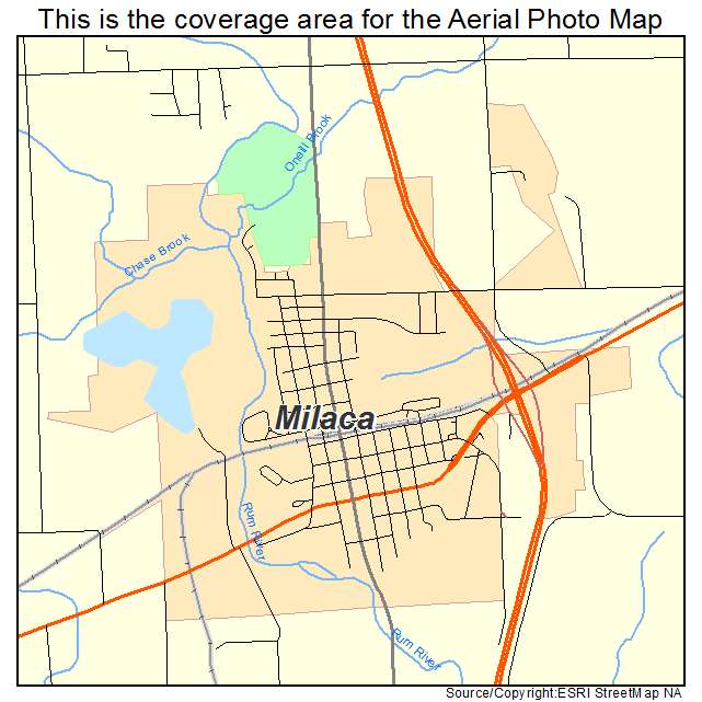 Milaca, MN location map 