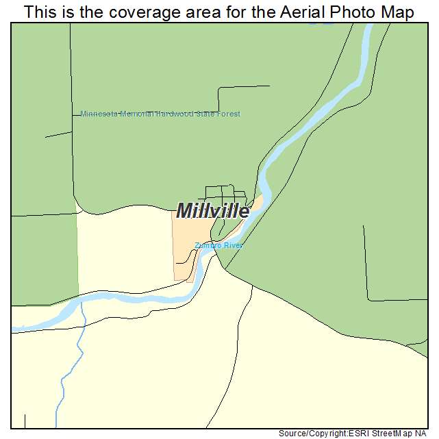 Millville, MN location map 