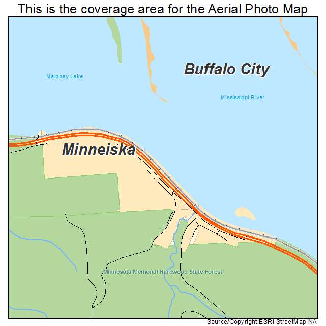 Minneiska, MN location map 