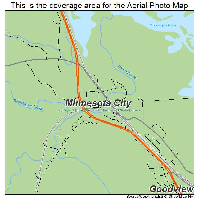 Minnesota City, MN location map 