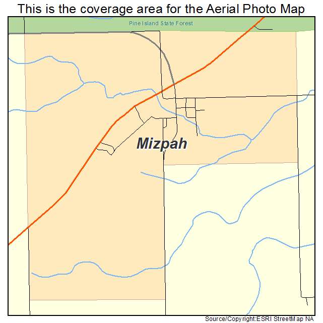 Mizpah, MN location map 