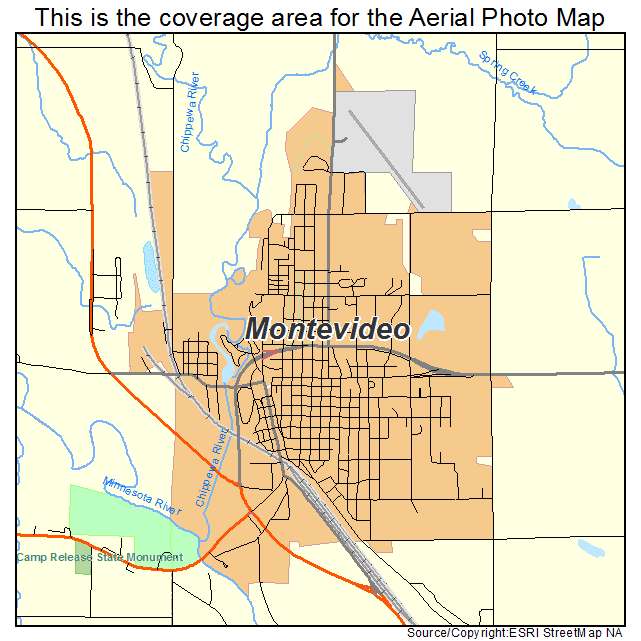 Montevideo, MN location map 