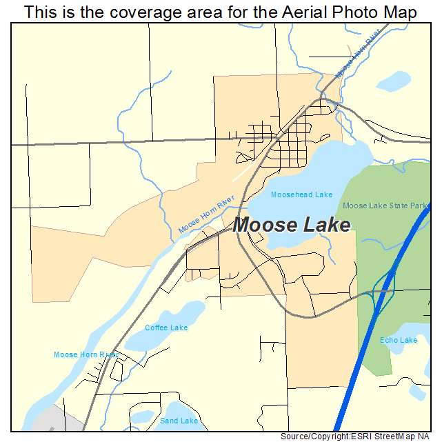 Moose Lake, MN location map 