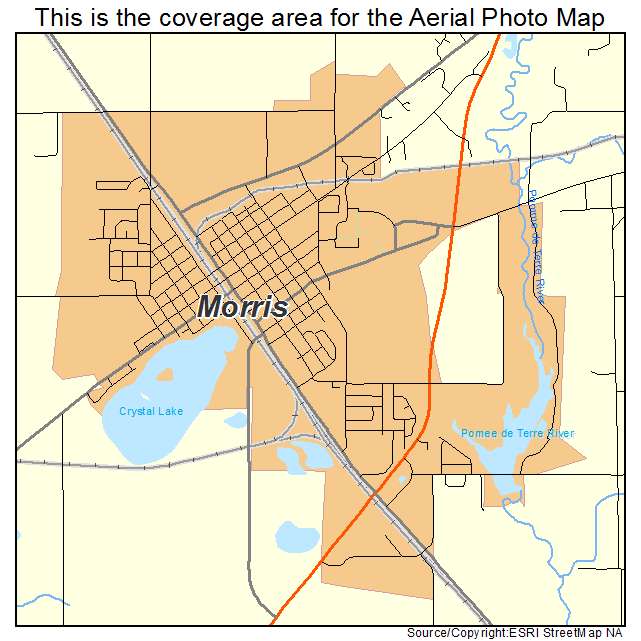 Morris, MN location map 