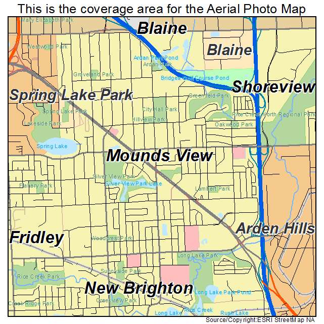 Mounds View, MN location map 