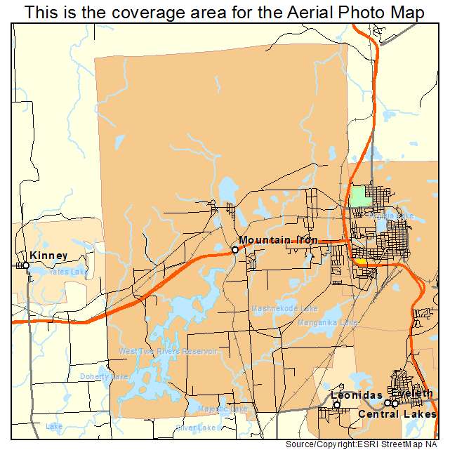 Mountain Iron, MN location map 