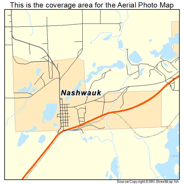 Nashwauk, MN location map 