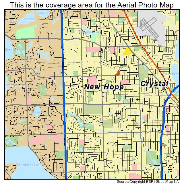 New Hope, MN location map 