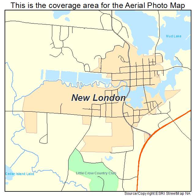 New London, MN location map 