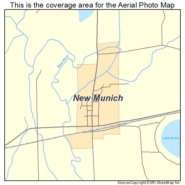 New Munich, MN location map 