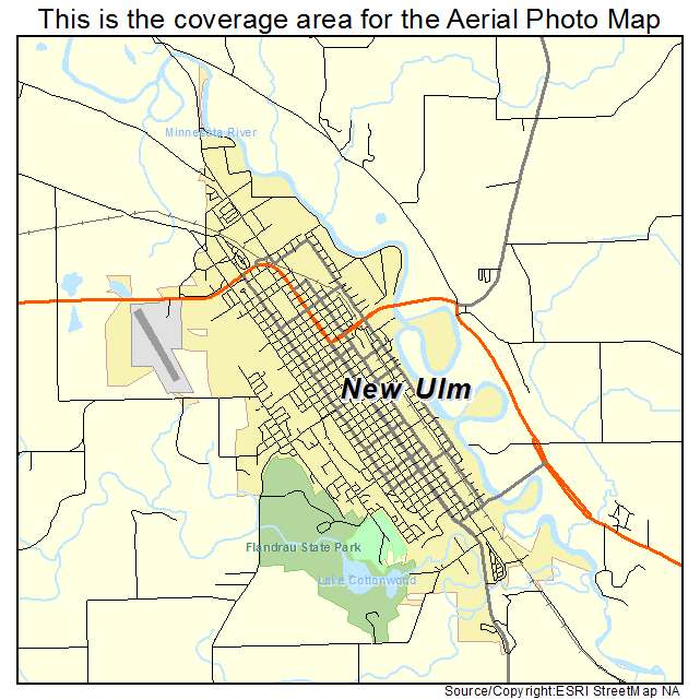 New Ulm, MN location map 