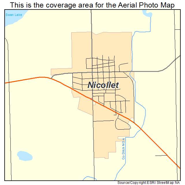 Nicollet, MN location map 