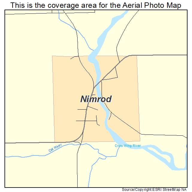 Nimrod, MN location map 