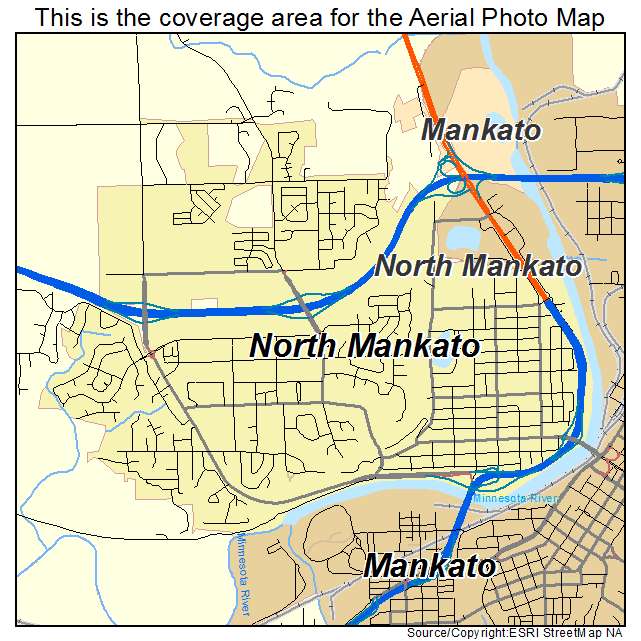 North Mankato, MN location map 