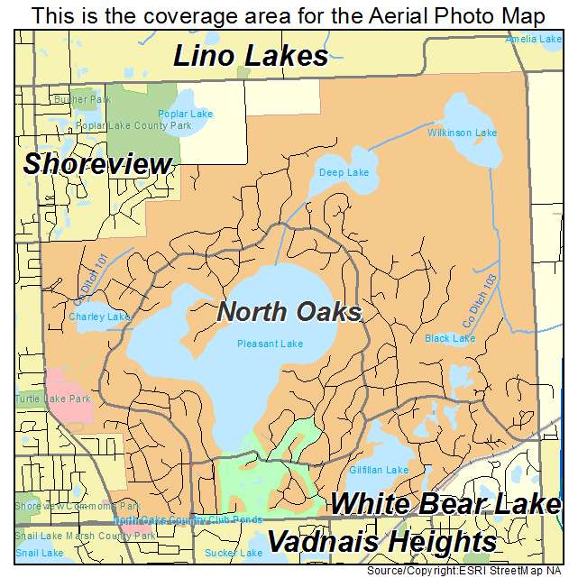 North Oaks, MN location map 