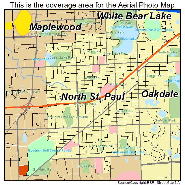 Map of St.Paul, MN, Minnesota