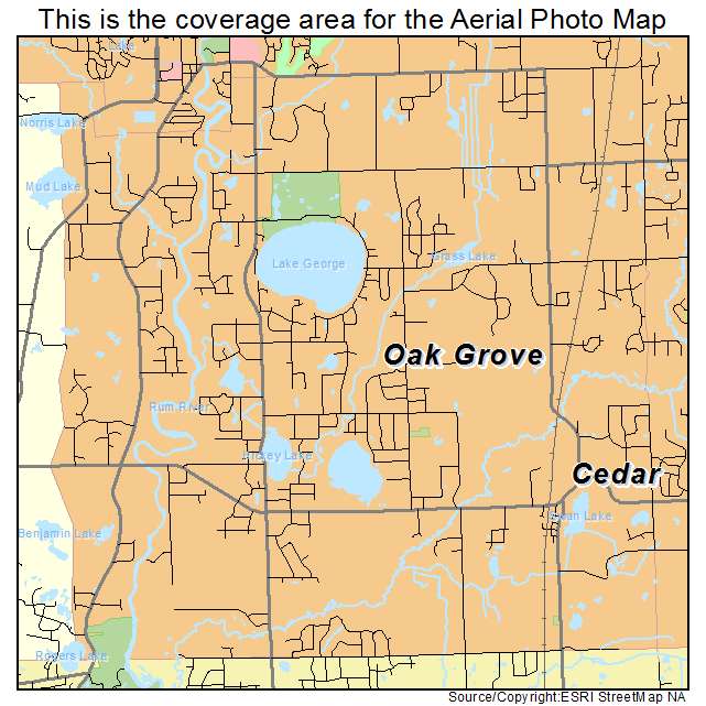 Oak Grove, MN location map 