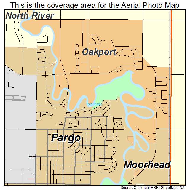 Oakport, MN location map 