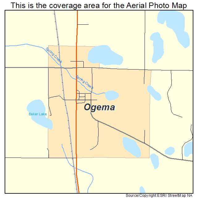 Ogema, MN location map 
