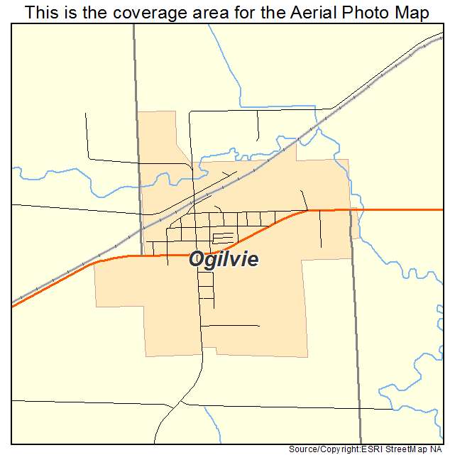 Ogilvie, MN location map 