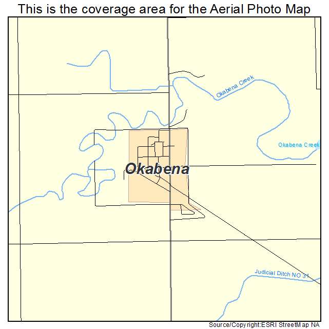 Okabena, MN location map 