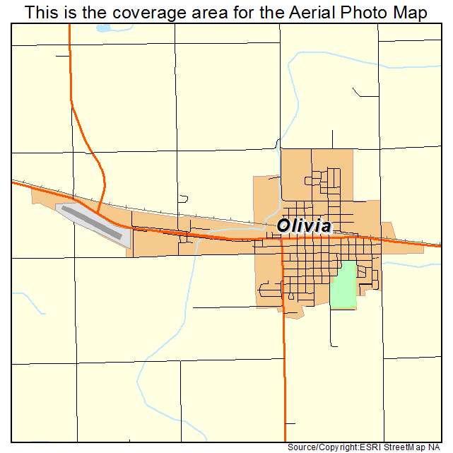 Olivia, MN location map 