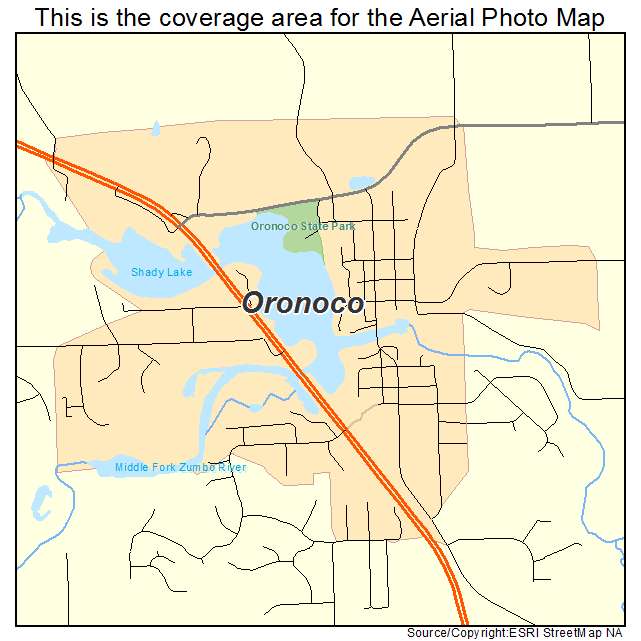 Oronoco, MN location map 