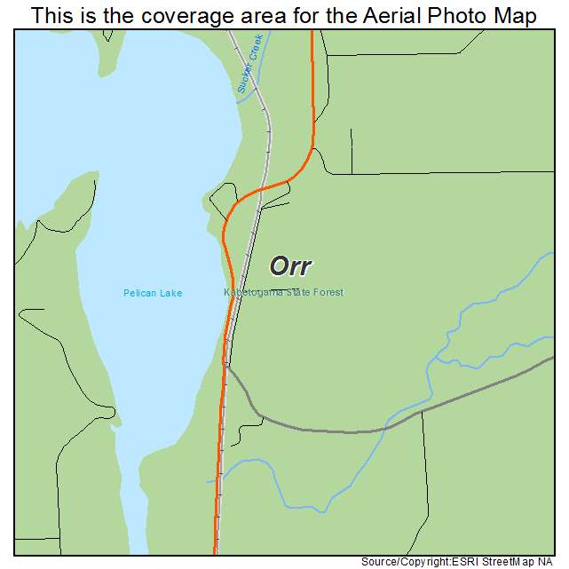 Orr, MN location map 