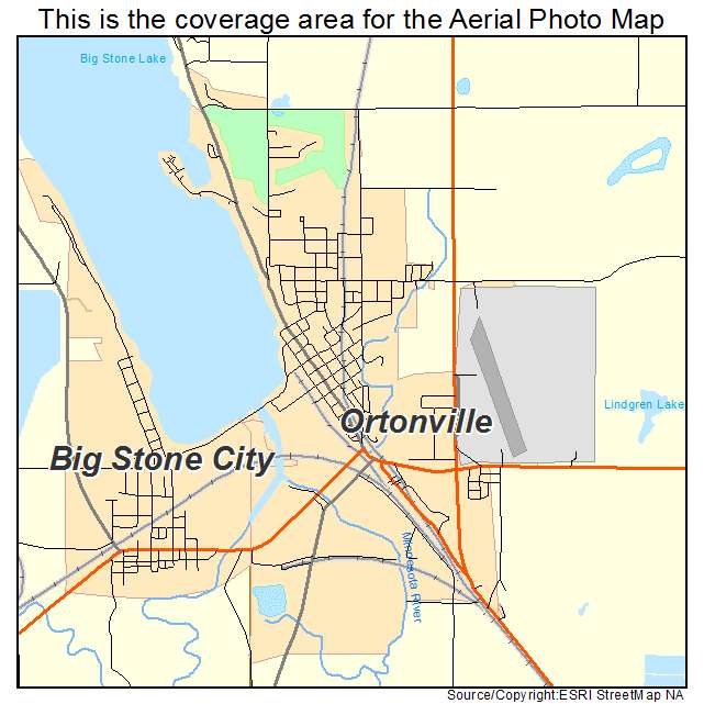 Ortonville, MN location map 