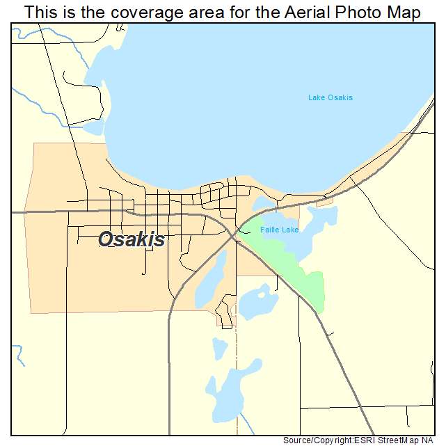 Osakis, MN location map 