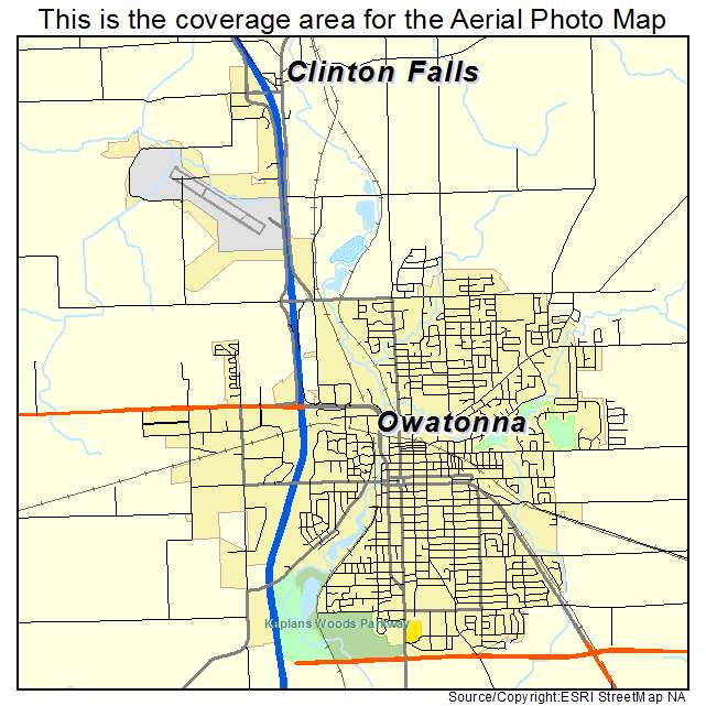 Owatonna, MN location map 