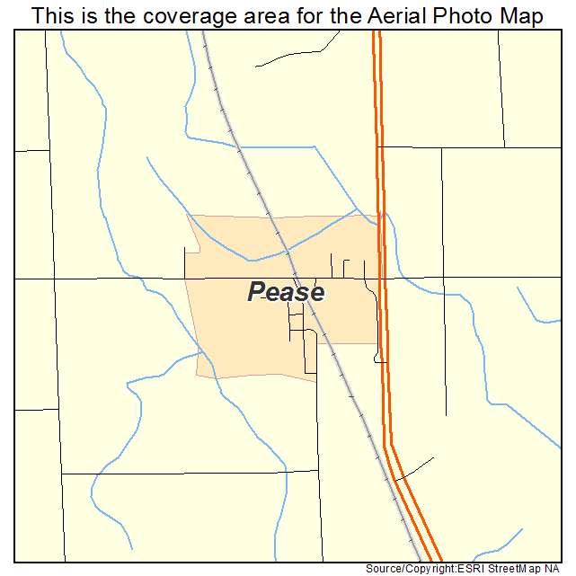 Pease, MN location map 
