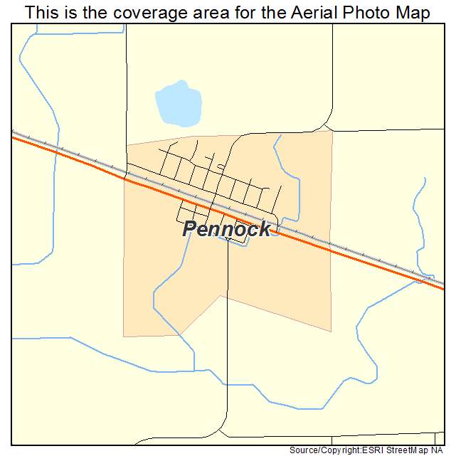 Pennock, MN location map 