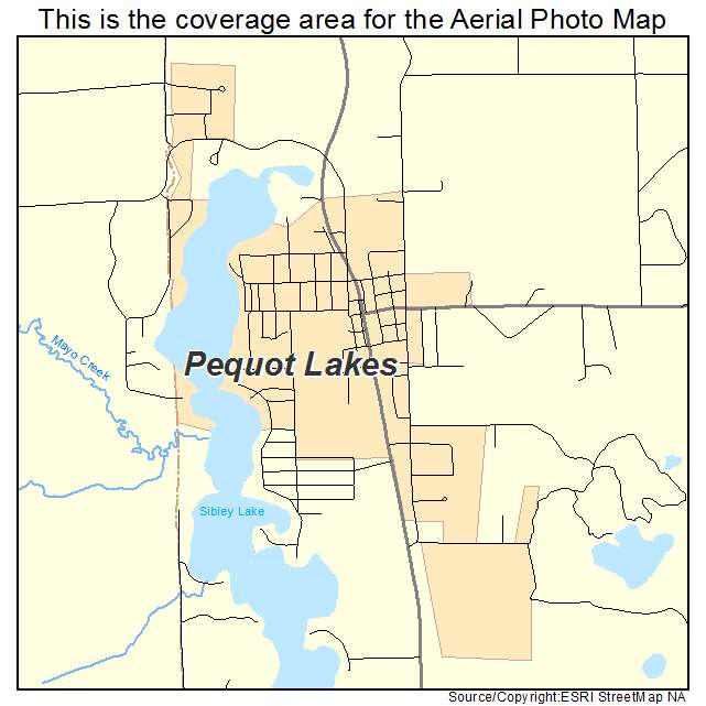 Pequot Lakes, MN location map 