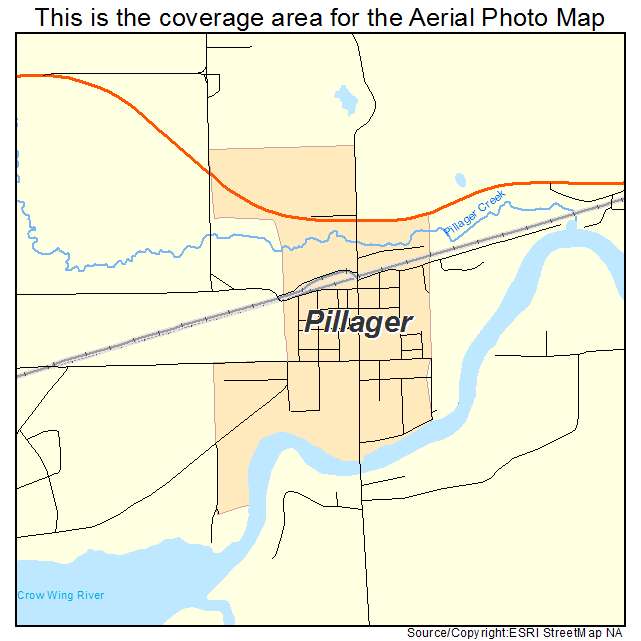 Pillager, MN location map 