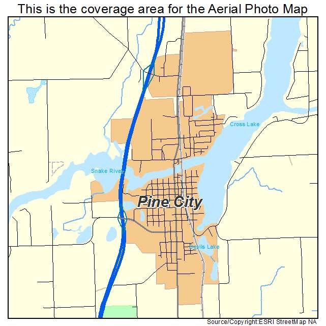 Pine City, MN location map 