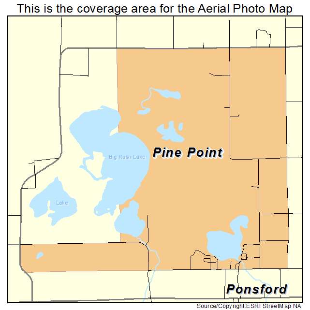 Pine Point, MN location map 