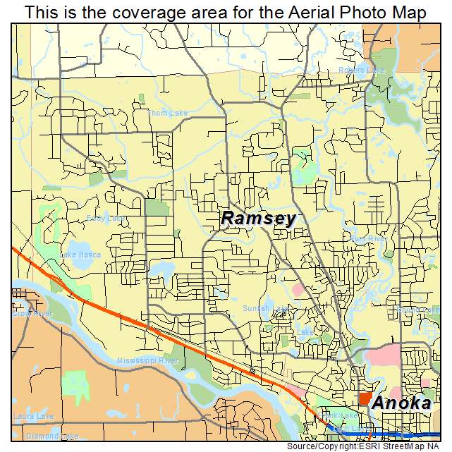 Ramsey, MN location map 