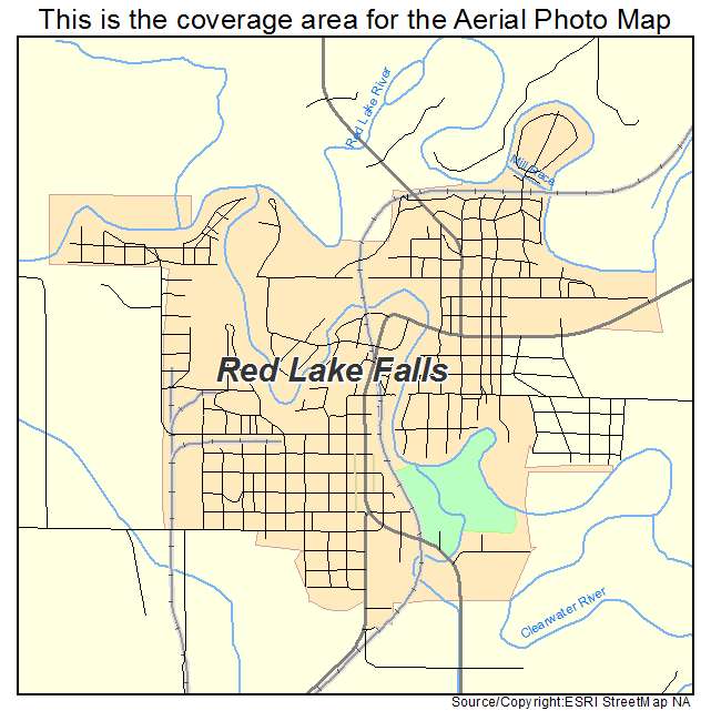 Red Lake Falls, MN location map 