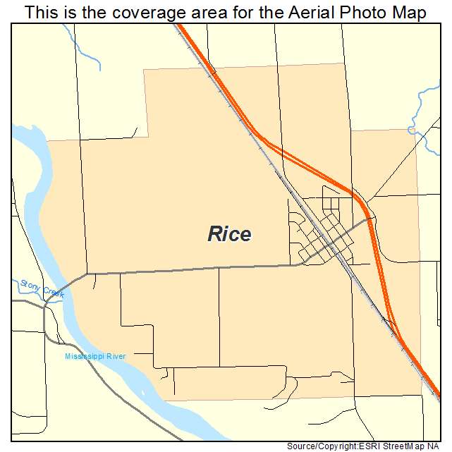 Rice, MN location map 
