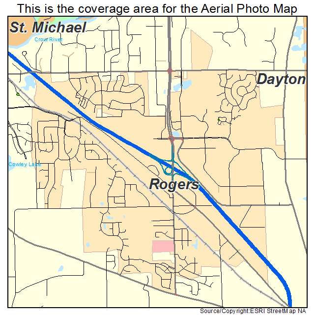 Rogers, MN location map 