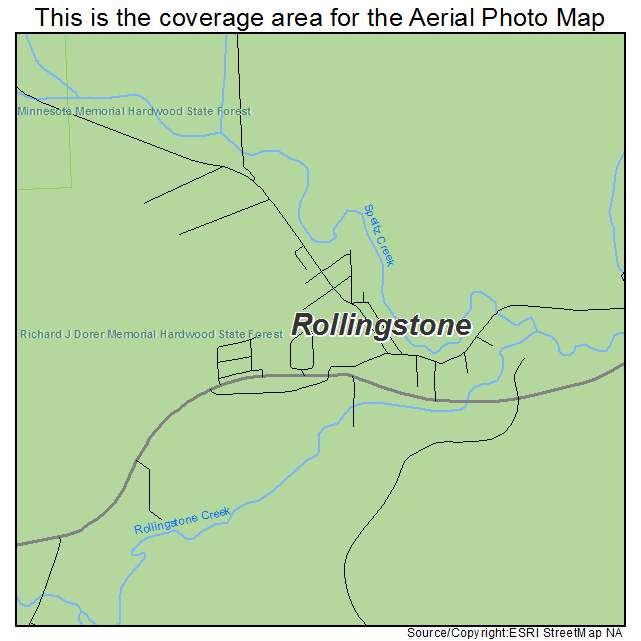 Rollingstone, MN location map 