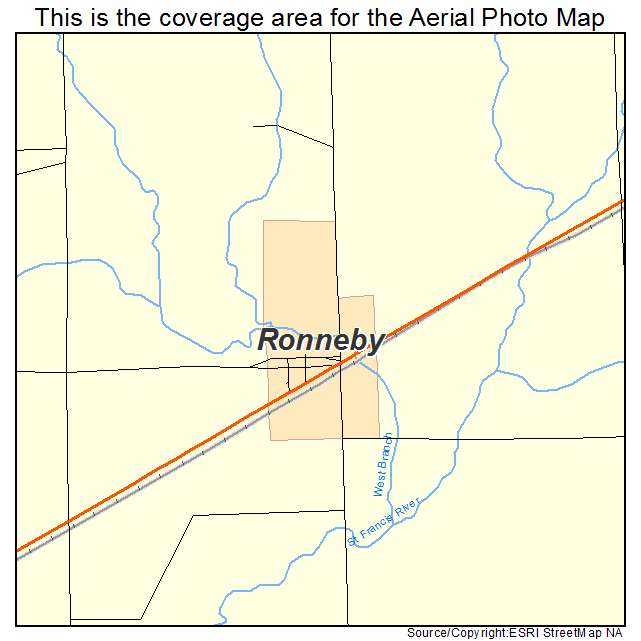 Ronneby, MN location map 