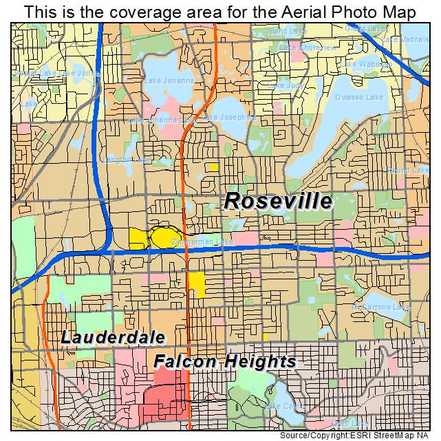 Roseville, MN location map 