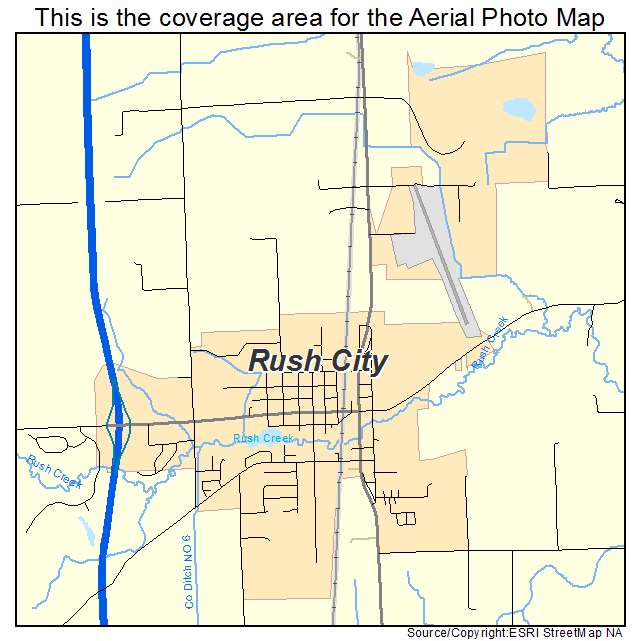 Rush City, MN location map 