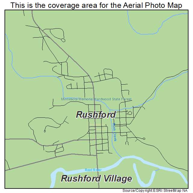 Rushford, MN location map 