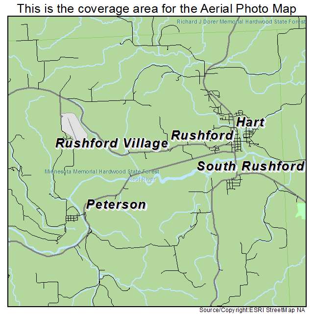 Rushford Village, MN location map 