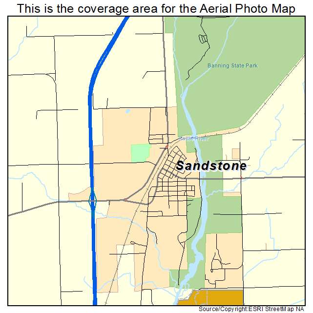 Sandstone, MN location map 