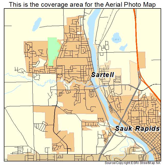 Sartell, MN location map 
